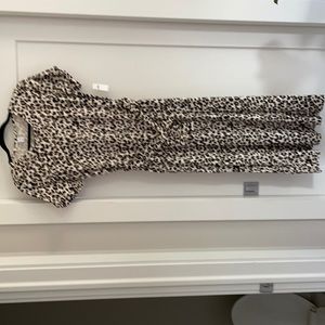 Leopard print cotton dress